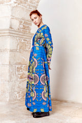 ABITO LUNGO IN TESSUTO WAX