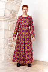 ABITO LUNGO IN TESSUTO WAX