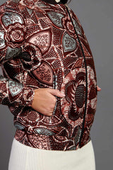 BOMBER IN VLISCO COTONE E SETA
