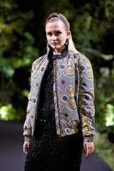 BOMBER IN VLISCO COTONE E SETA